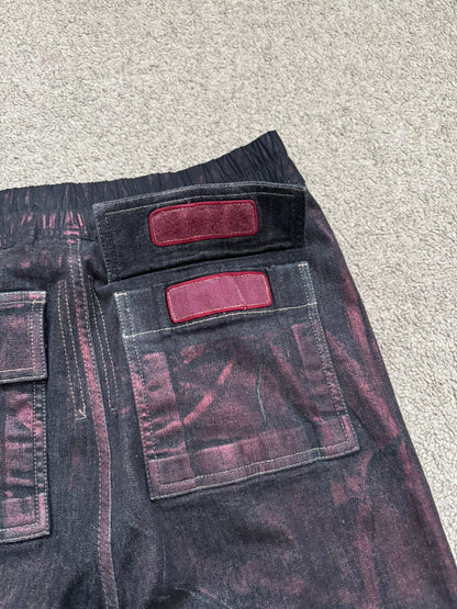 FW20 Rick Owens DRKSHDW Bruise Foil Cropped Denim Pants