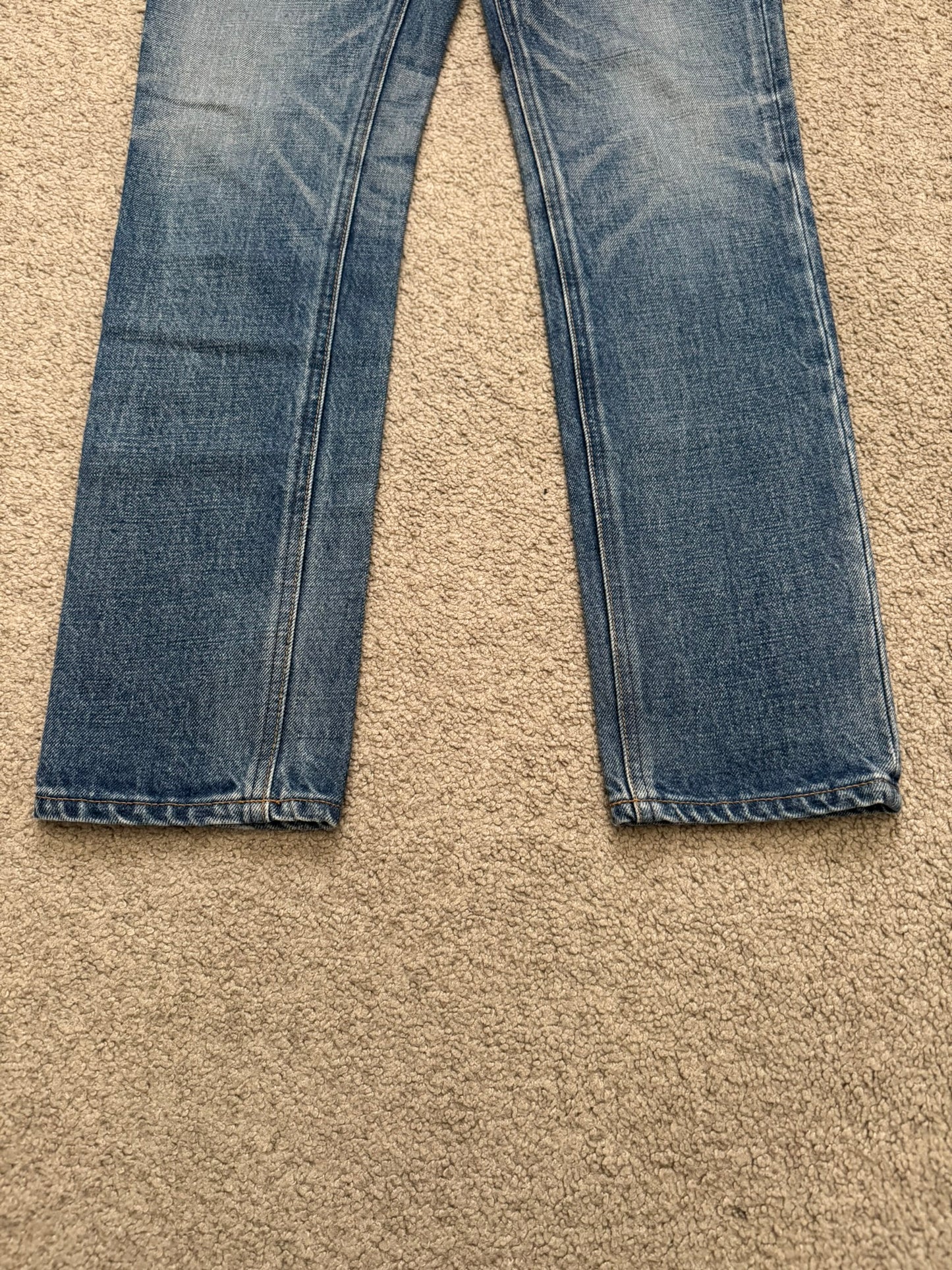 Celine by Hedi Slimane Blue Union Wash Slim Denim Jeans