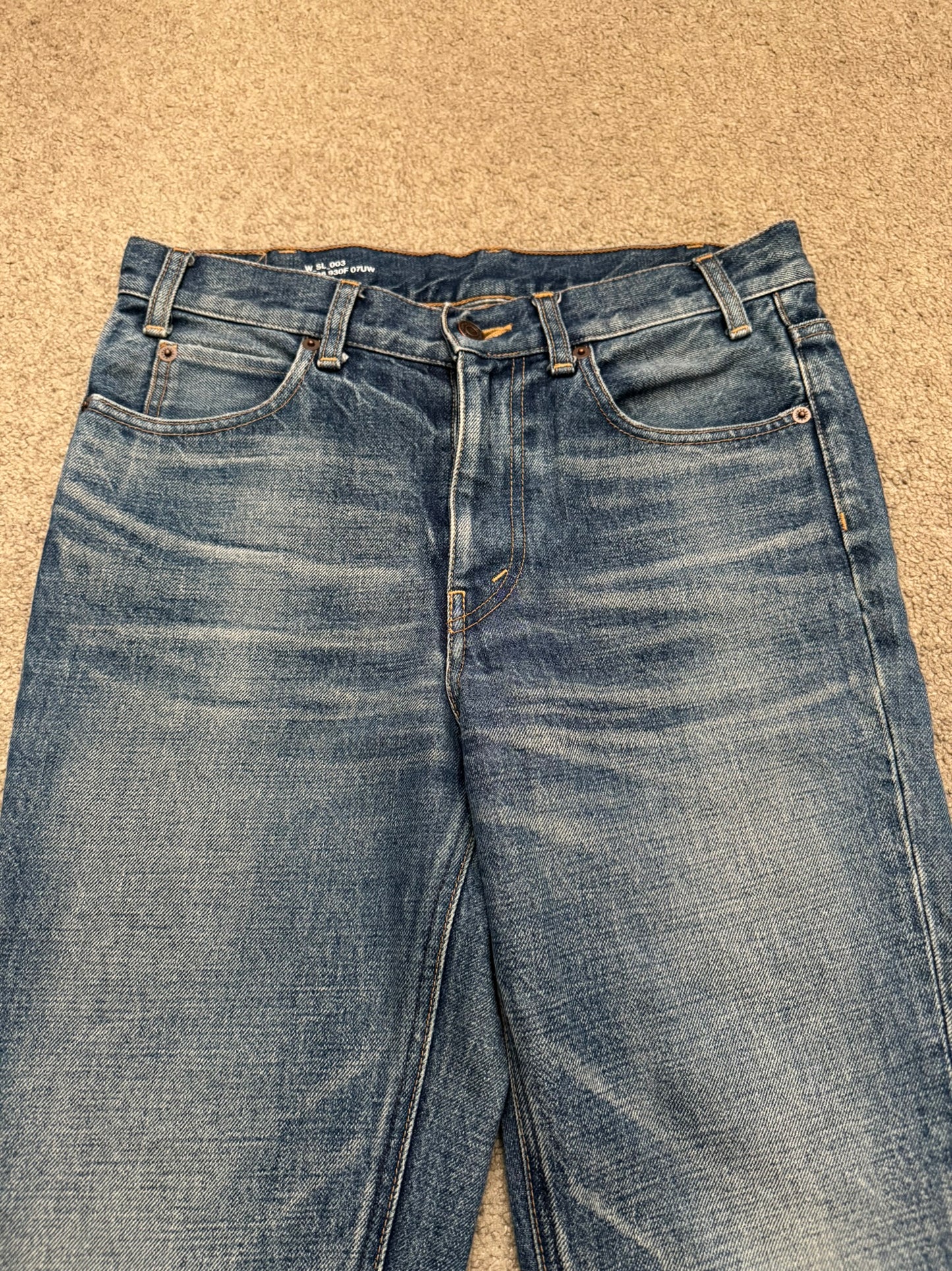 Celine by Hedi Slimane Blue Union Wash Slim Denim Jeans