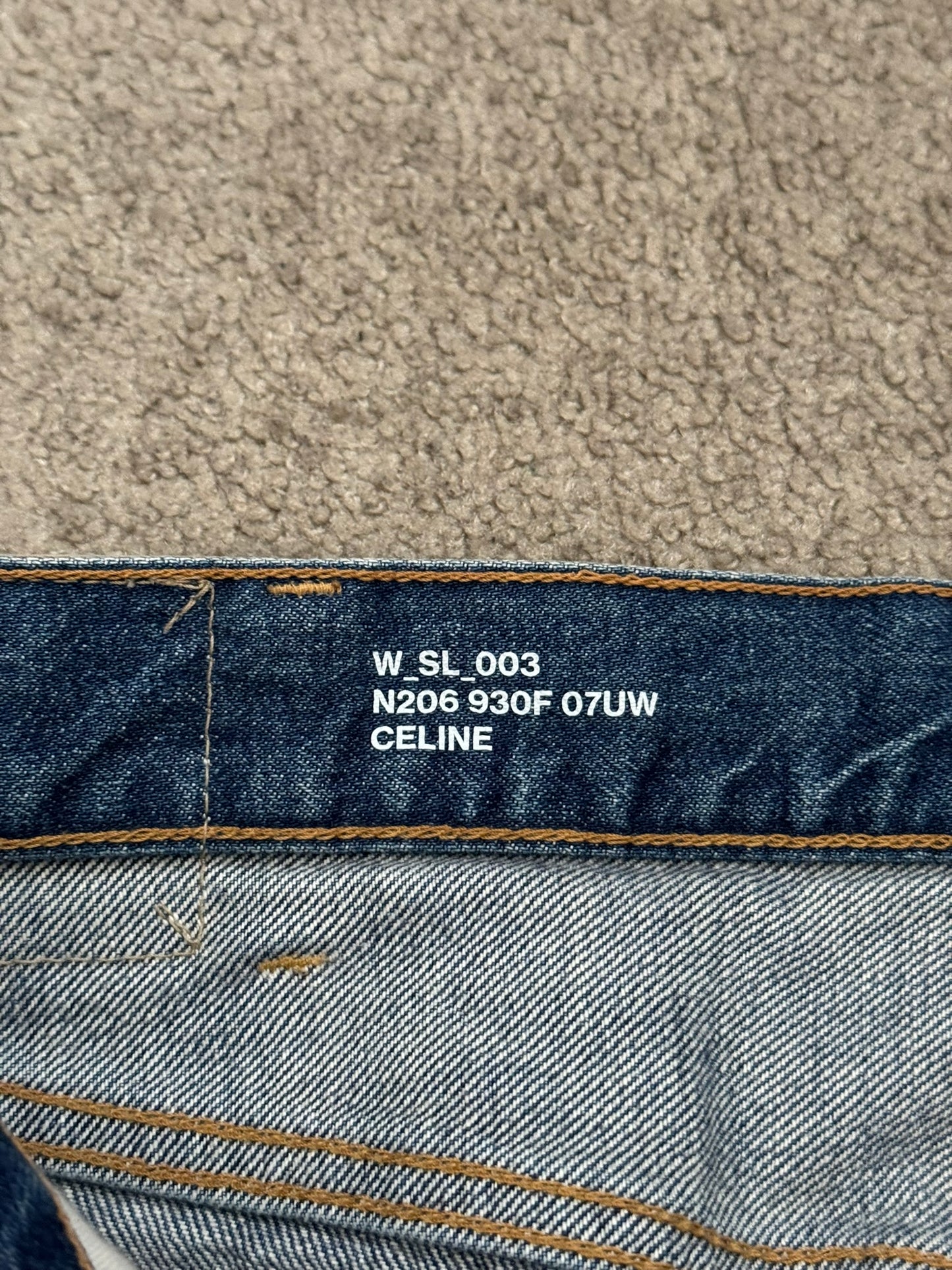 Celine by Hedi Slimane Blue Union Wash Slim Denim Jeans