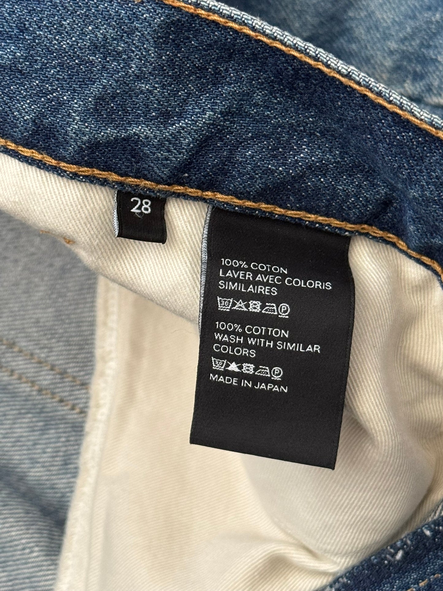 Celine by Hedi Slimane Blue Union Wash Slim Denim Jeans