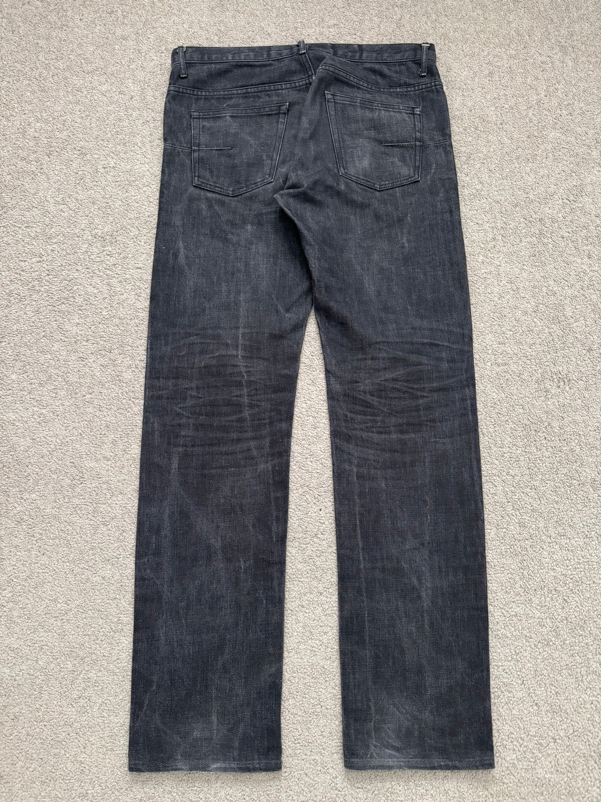 SS04 Dior Homme by Hedi Slimane "Strip" MIJ Washed Denim Jeans