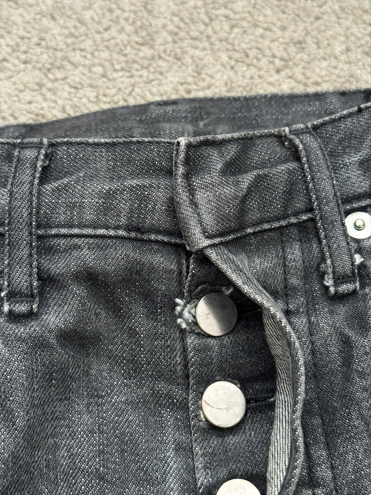 SS05 Dior Homme by Hedi Slimane MIJ Washed Black Denim Jeans