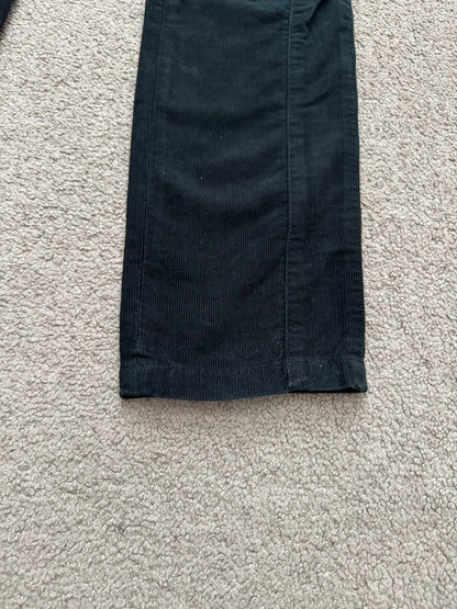 SS12 Balmain by Olivier Rousteing Green Corduroy Zip Biker Pants