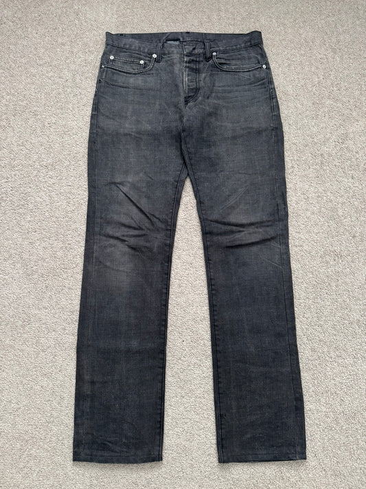 AW07 Dior Homme by Hedi Slimane Black Washed Denim Jeans