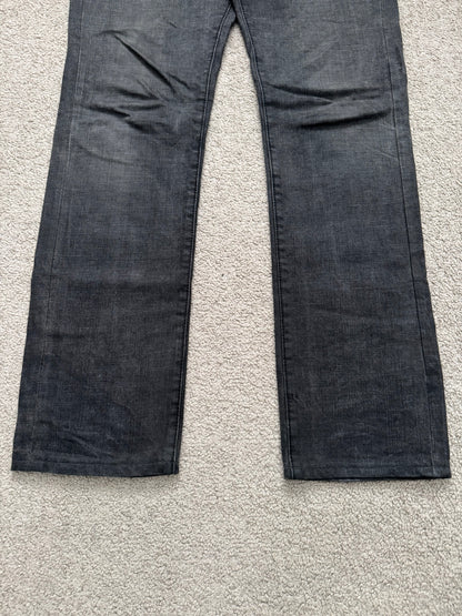 AW07 Dior Homme by Hedi Slimane Black Washed Denim Jeans