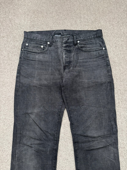 AW07 Dior Homme by Hedi Slimane Black Washed Denim Jeans
