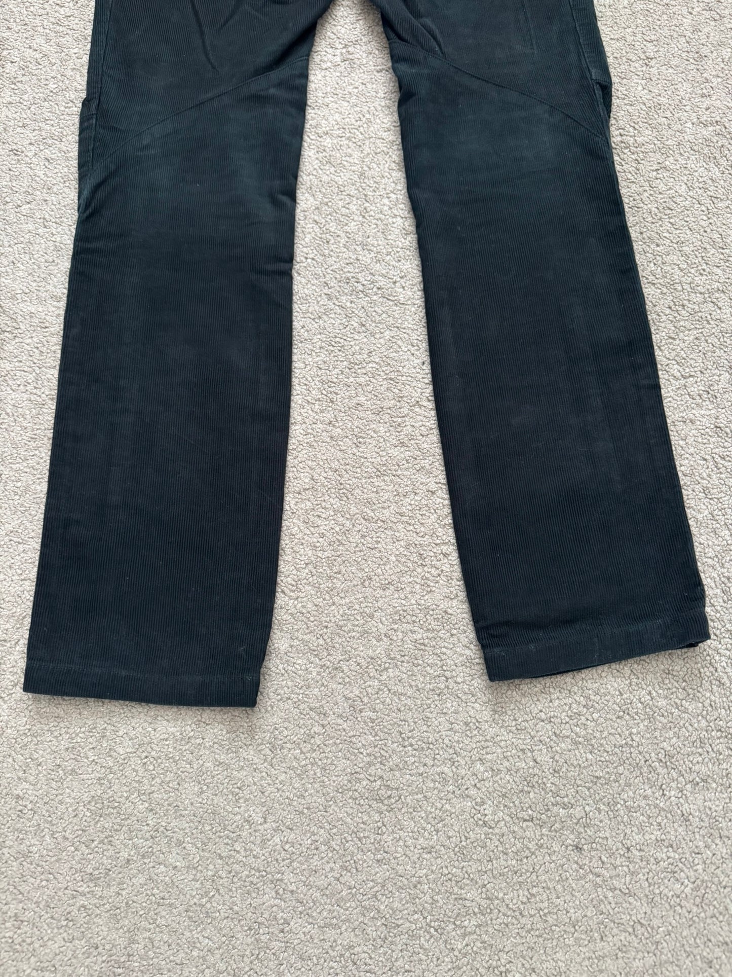 SS12 Balmain by Olivier Rousteing Green Corduroy Zip Biker Pants