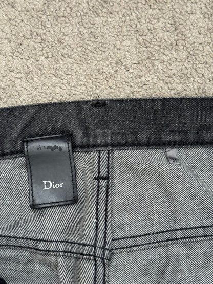 AW07 Dior Homme by Hedi Slimane Black Washed Denim Jeans