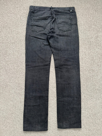 AW07 Dior Homme by Hedi Slimane Black Washed Denim Jeans