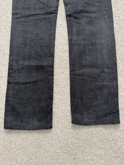 AW07 Dior Homme by Hedi Slimane Black Washed Denim Jeans