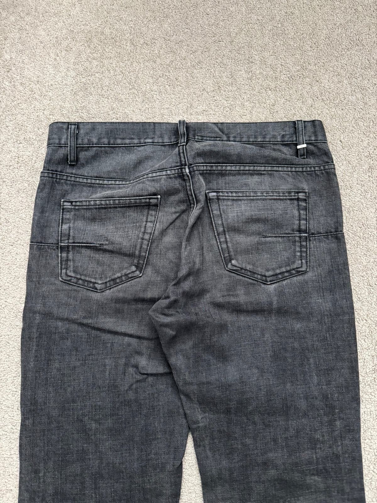 AW07 Dior Homme by Hedi Slimane Black Washed Denim Jeans