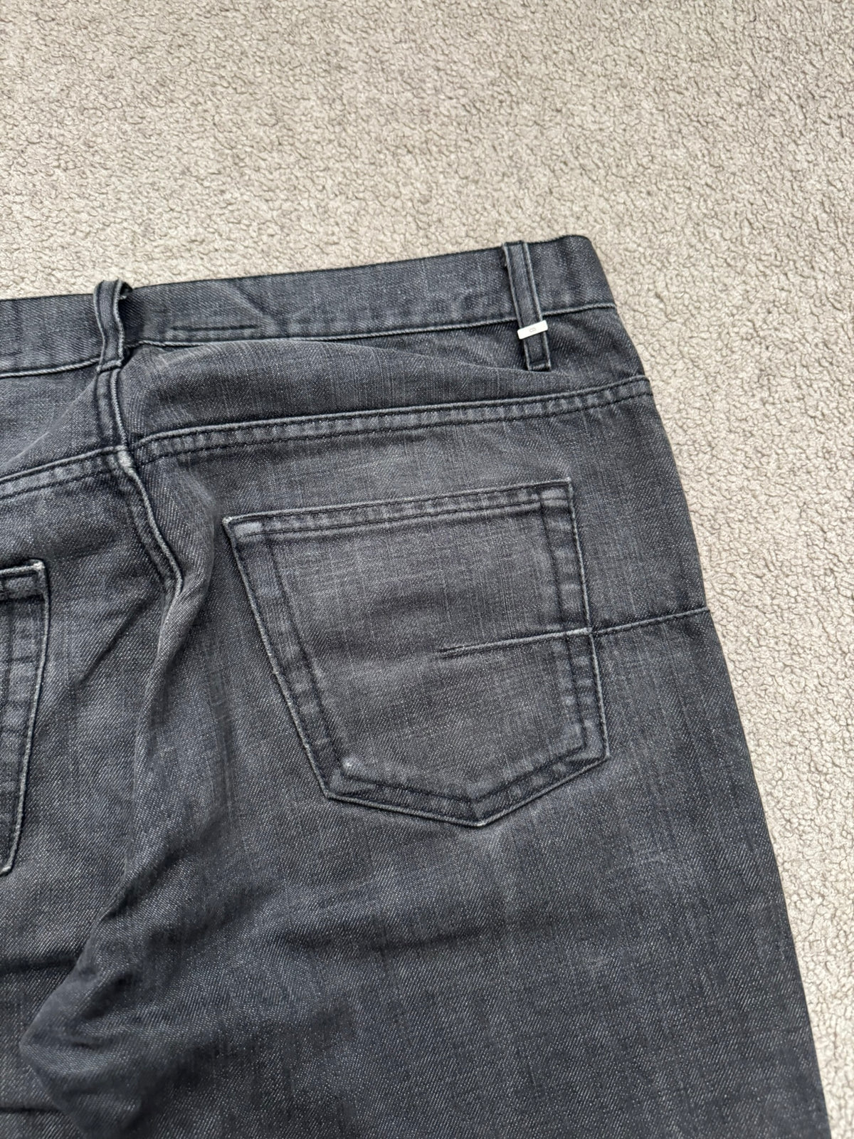 AW07 Dior Homme by Hedi Slimane Black Washed Denim Jeans