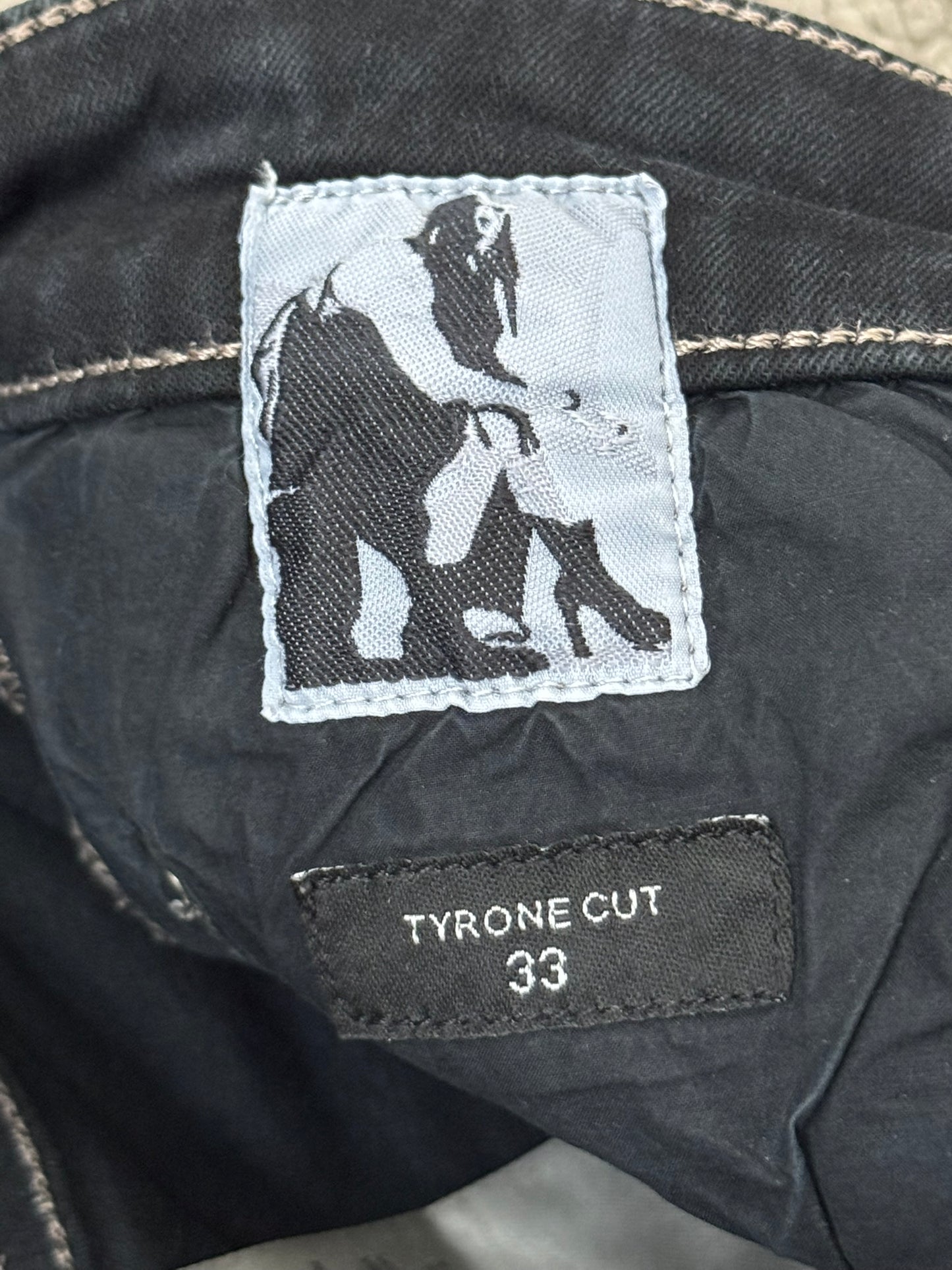 FW22 Rick Owens DRKSHDW Black Waxed Tyrone Cut Denim Jeans