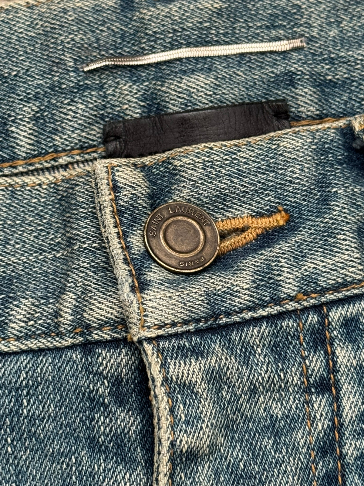 FW15 Saint Laurent by Hedi Slimane Crash Distressed D02 Denim Jeans