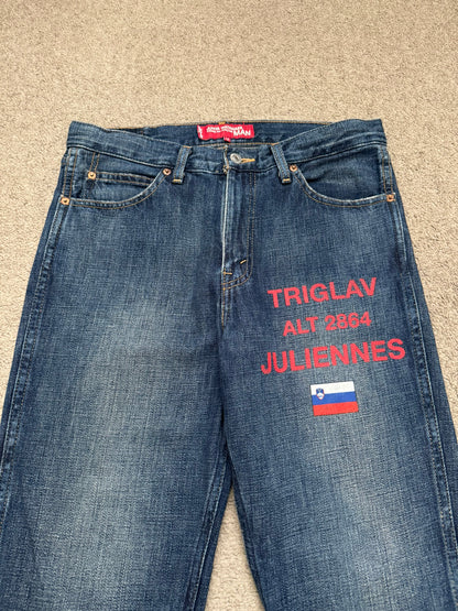 AW05 Junya Watanabe x Levis Triglav Slovenia Flag Denim Jeans