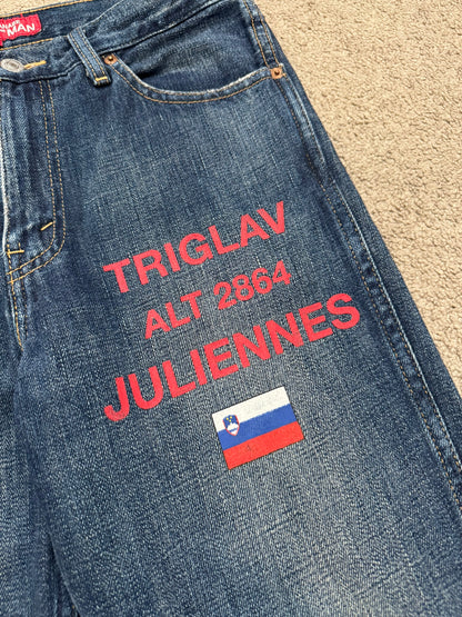 AW05 Junya Watanabe x Levis Triglav Slovenia Flag Denim Jeans