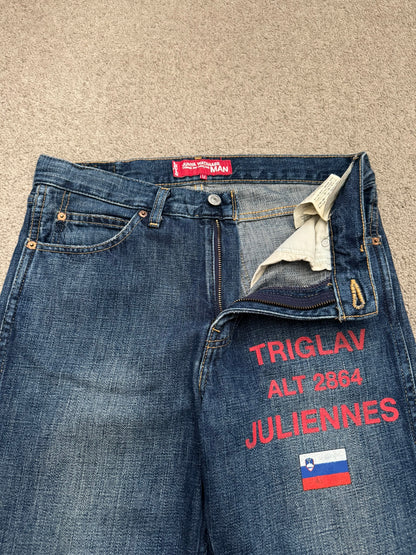 AW05 Junya Watanabe x Levis Triglav Slovenia Flag Denim Jeans