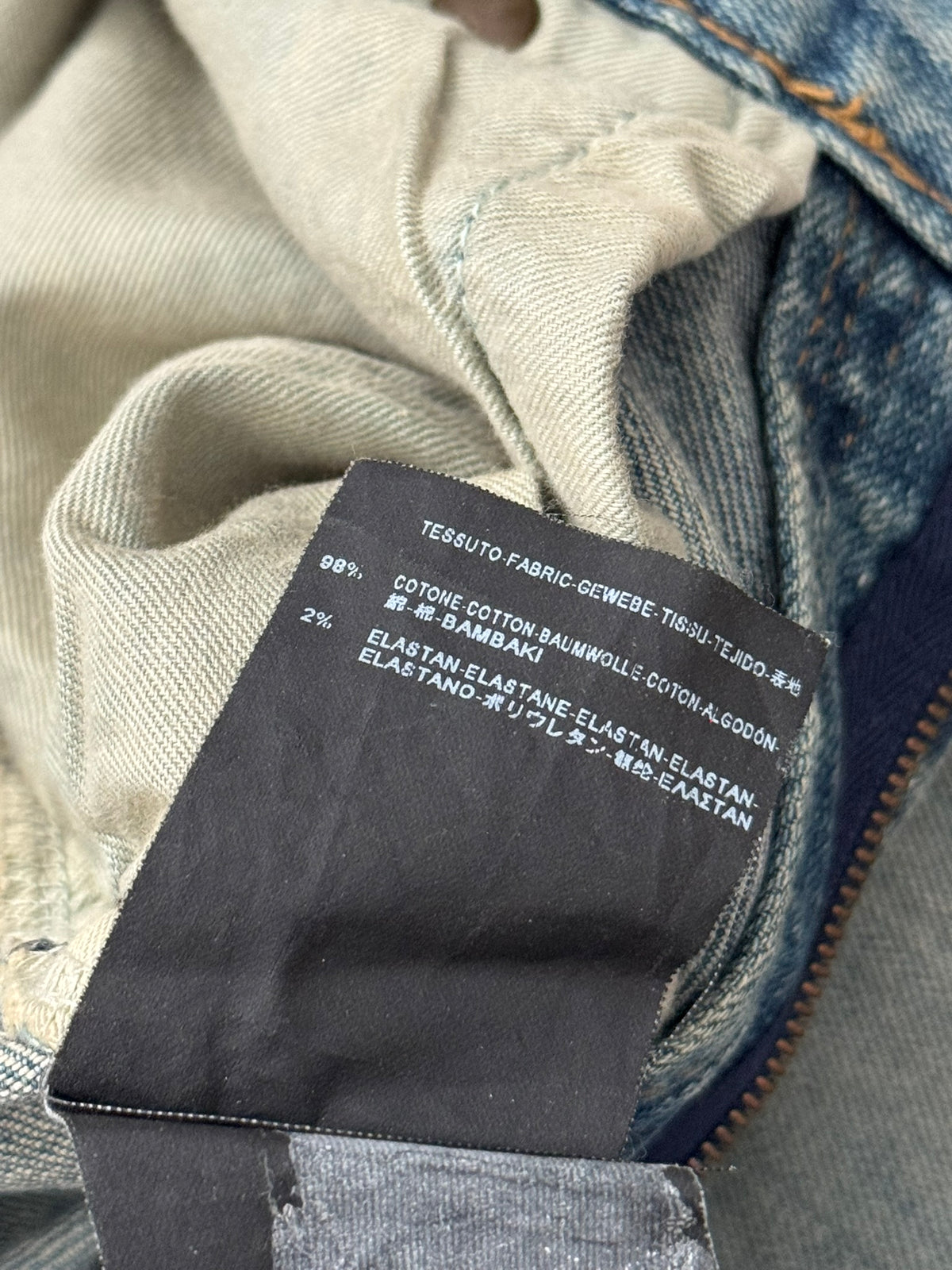 FW15 Saint Laurent by Hedi Slimane Crash Distressed D02 Denim Jeans