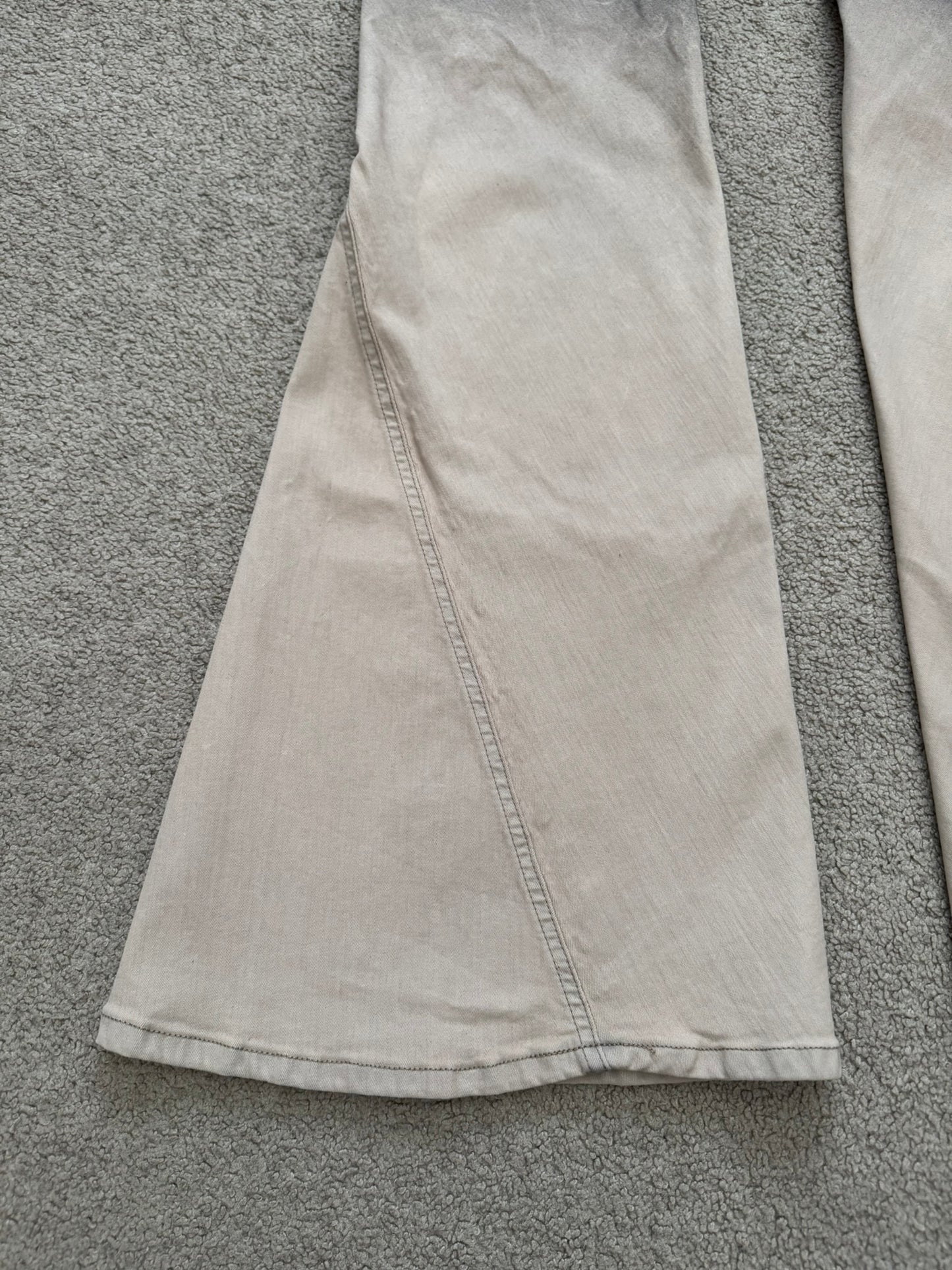 FW23 Rick Owens Runway Pearl Degrade Bias Bootcut Denim Jeans