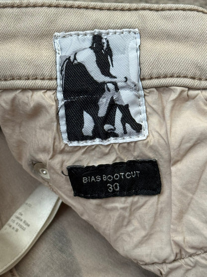 FW23 Rick Owens Runway Pearl Degrade Bias Bootcut Denim Jeans