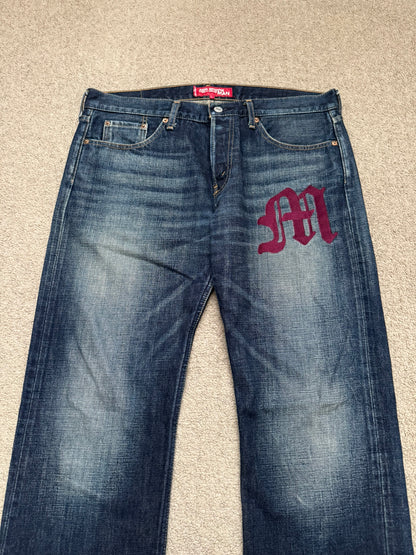 SS02 Junya Watanabe x Levis Embroidered "M" Denim Jeans