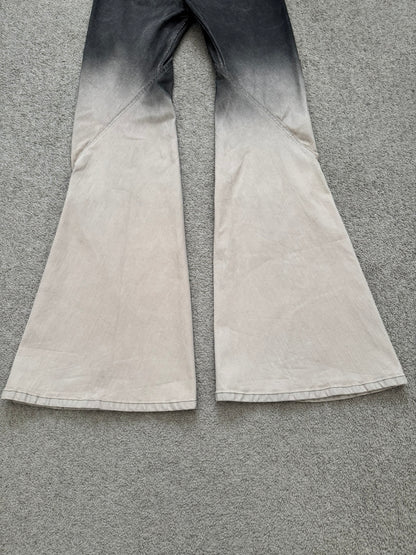 FW23 Rick Owens Runway Pearl Degrade Bias Bootcut Denim Jeans