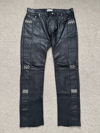 SS16 Saint Laurent by Hedi Slimane Runway Studded Leather Jeans