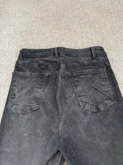 FW23 Rick Owens Runway Pearl Degrade Bias Bootcut Denim Jeans