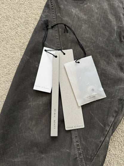 FW23 Rick Owens Runway Pearl Degrade Bias Bootcut Denim Jeans