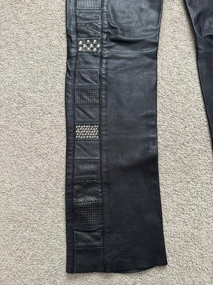 SS16 Saint Laurent by Hedi Slimane Runway Studded Leather Jeans