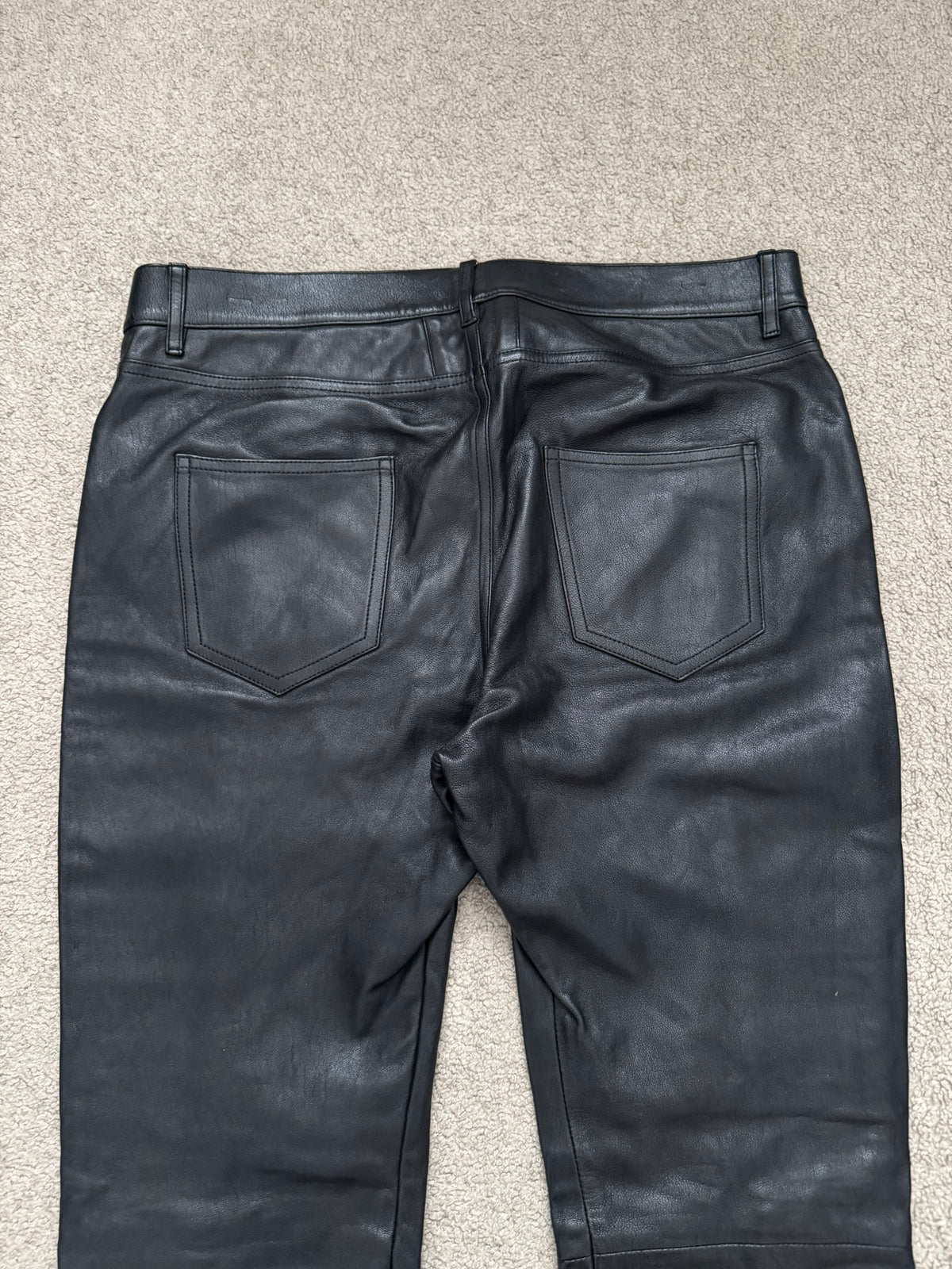 SS16 Saint Laurent by Hedi Slimane Runway Studded Leather Jeans