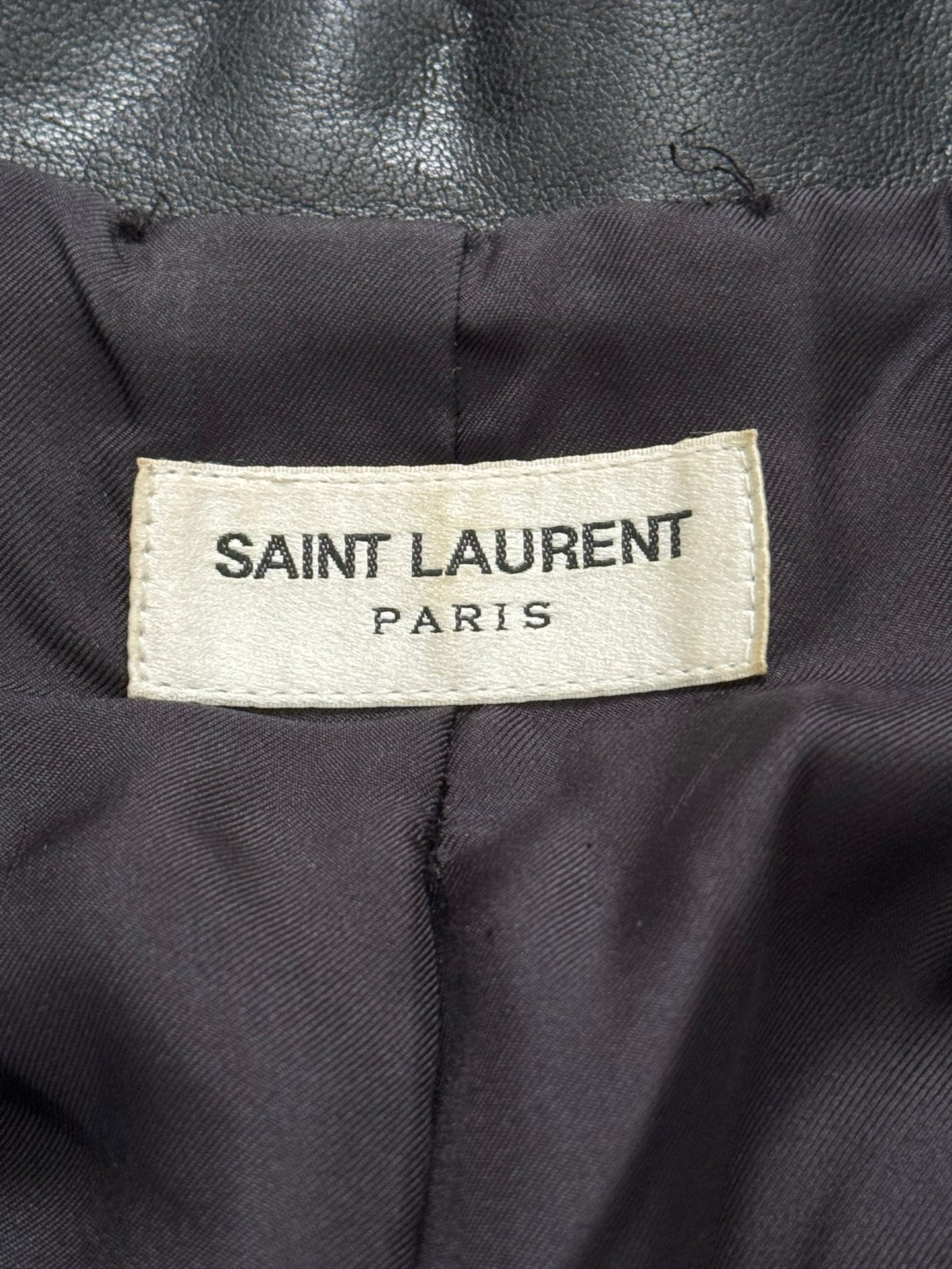 FW13 Saint Laurent by Hedi Slimane Black Fringe Leather Jacket