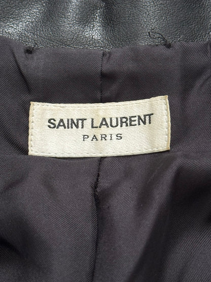 FW13 Saint Laurent by Hedi Slimane Black Fringe Leather Jacket