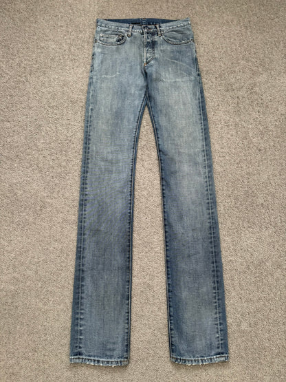 SS08 Dior Homme by Kris Van Assche Light Washed Blue Denim Jeans