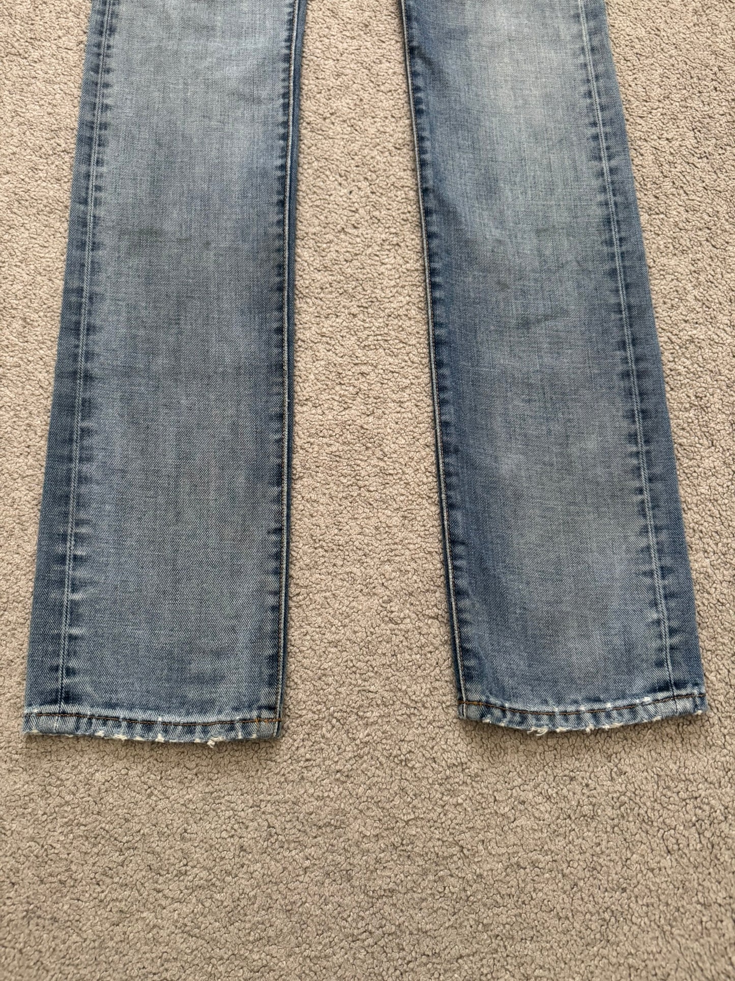 SS08 Dior Homme by Kris Van Assche Light Washed Blue Denim Jeans