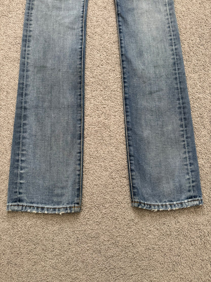 SS08 Dior Homme by Kris Van Assche Light Washed Blue Denim Jeans