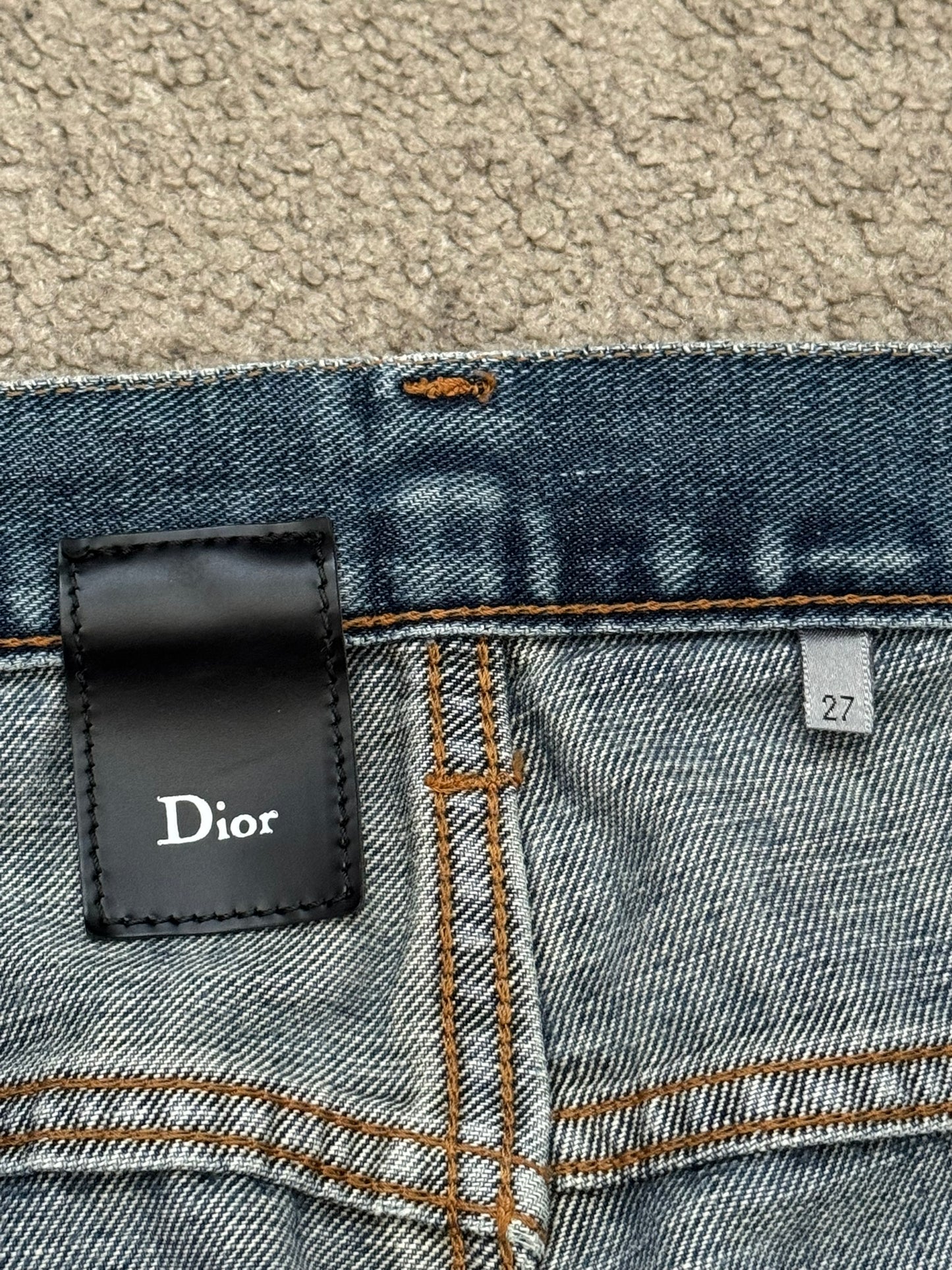 SS08 Dior Homme by Kris Van Assche Light Washed Blue Denim Jeans