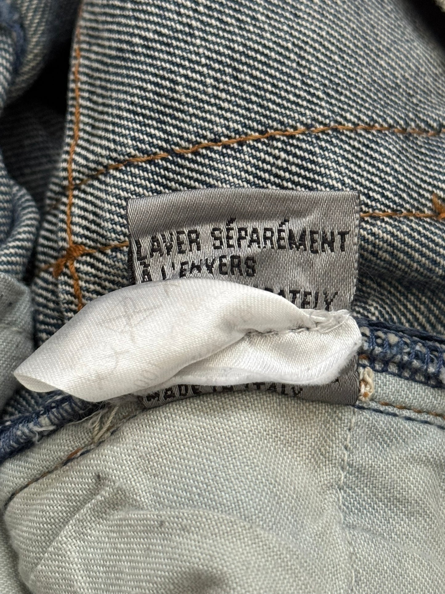 SS08 Dior Homme by Kris Van Assche Light Washed Blue Denim Jeans