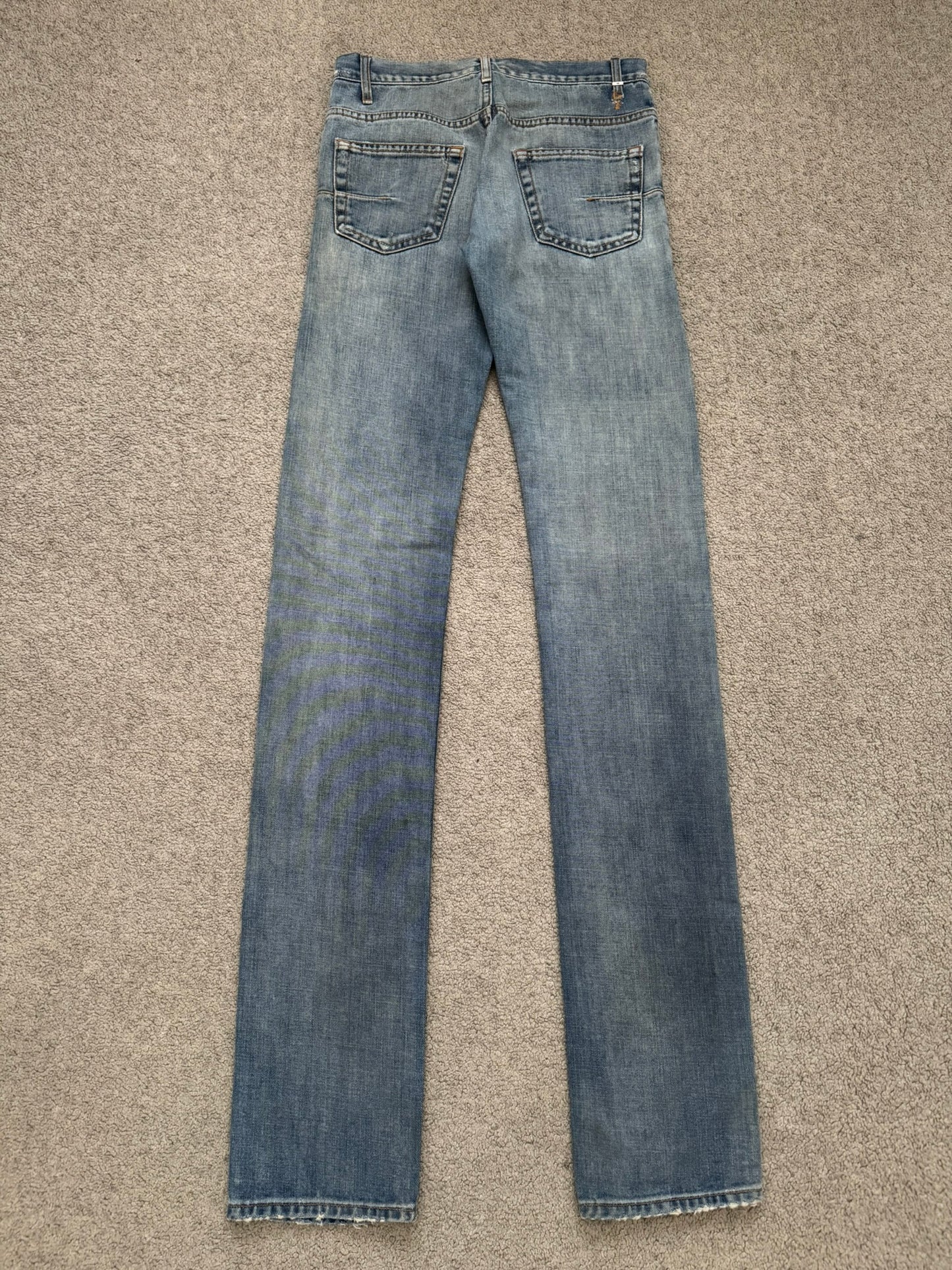 SS08 Dior Homme by Kris Van Assche Light Washed Blue Denim Jeans