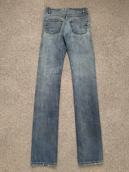SS08 Dior Homme by Kris Van Assche Light Washed Blue Denim Jeans