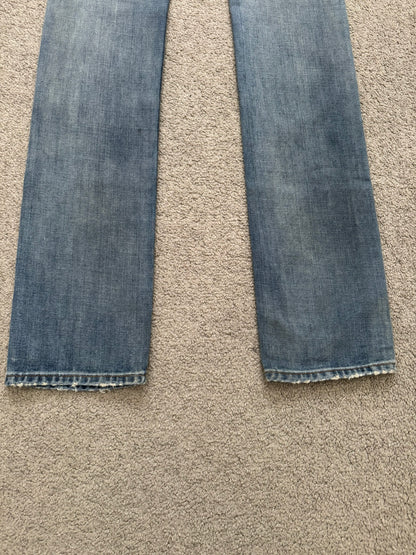 SS08 Dior Homme by Kris Van Assche Light Washed Blue Denim Jeans