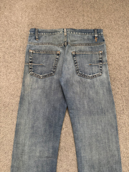 SS08 Dior Homme by Kris Van Assche Light Washed Blue Denim Jeans