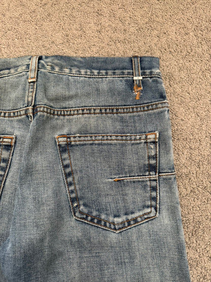 SS08 Dior Homme by Kris Van Assche Light Washed Blue Denim Jeans