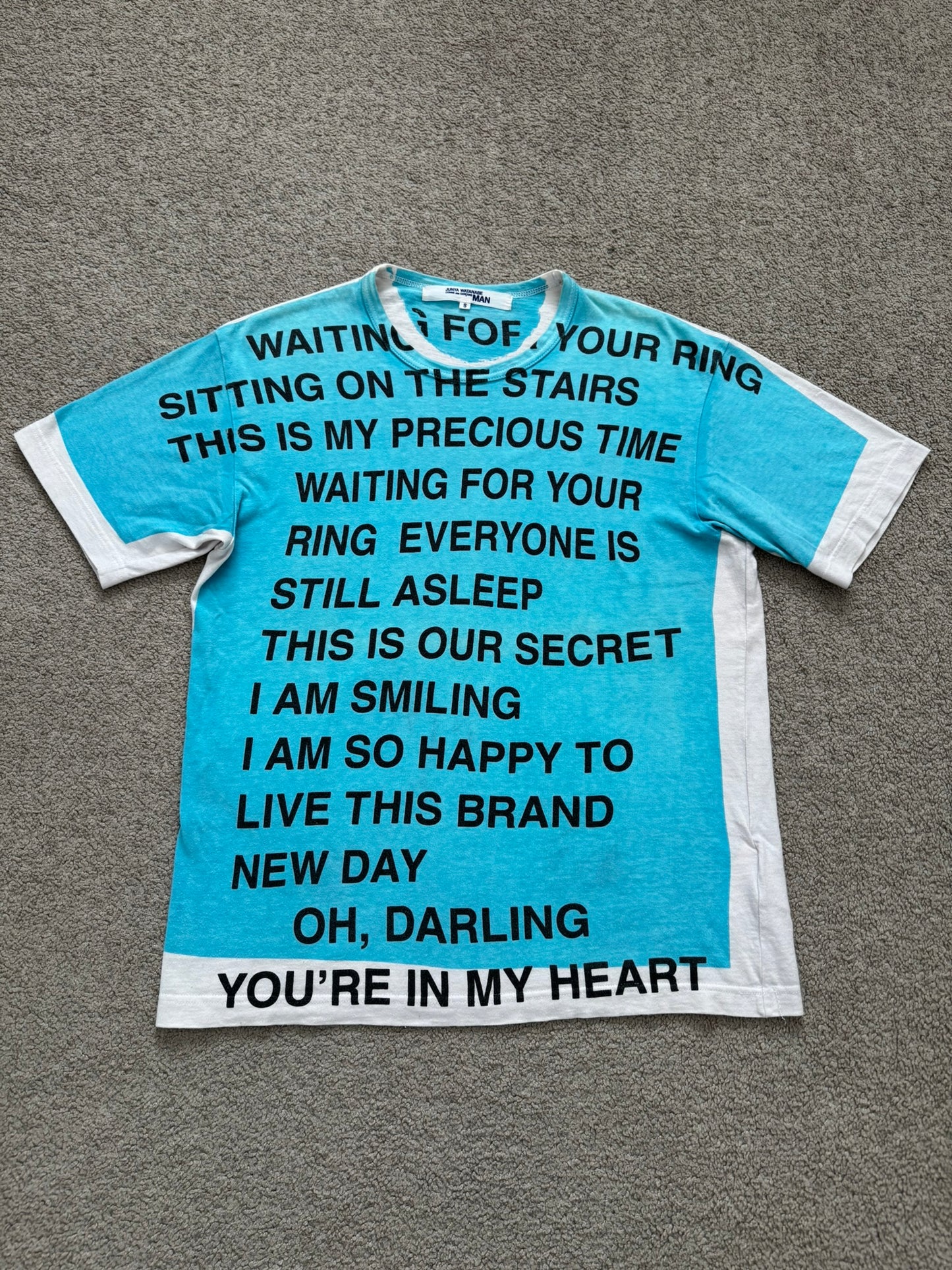 SS02 Junya Watanabe "Darling" Poem Graphic T Shirt
