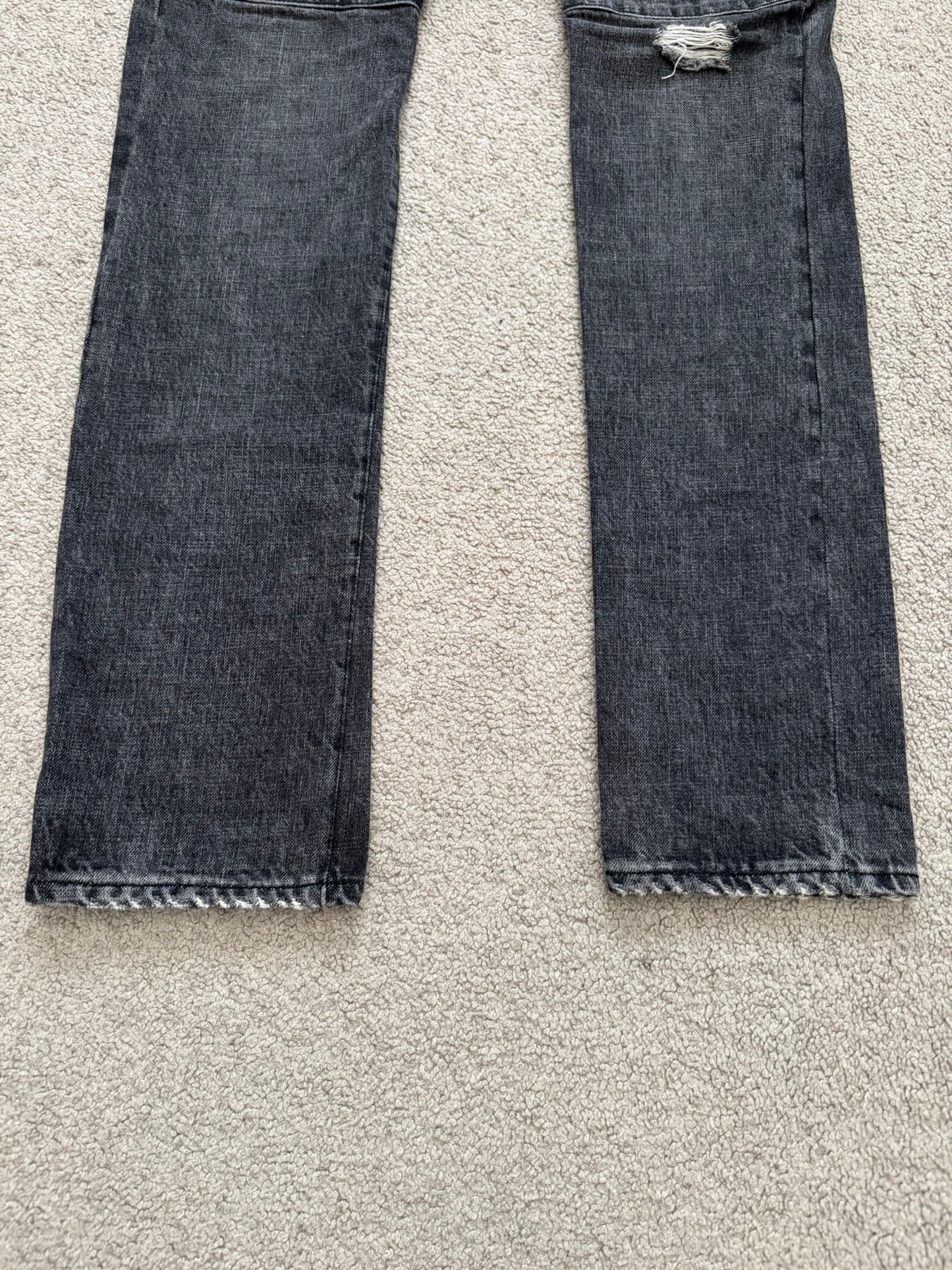 SS11 Balmain by Christophe Decarnin Eagle Coin Zip Biker Denim Jeans