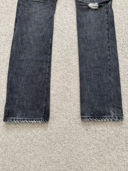 SS11 Balmain by Christophe Decarnin Eagle Coin Zip Biker Denim Jeans