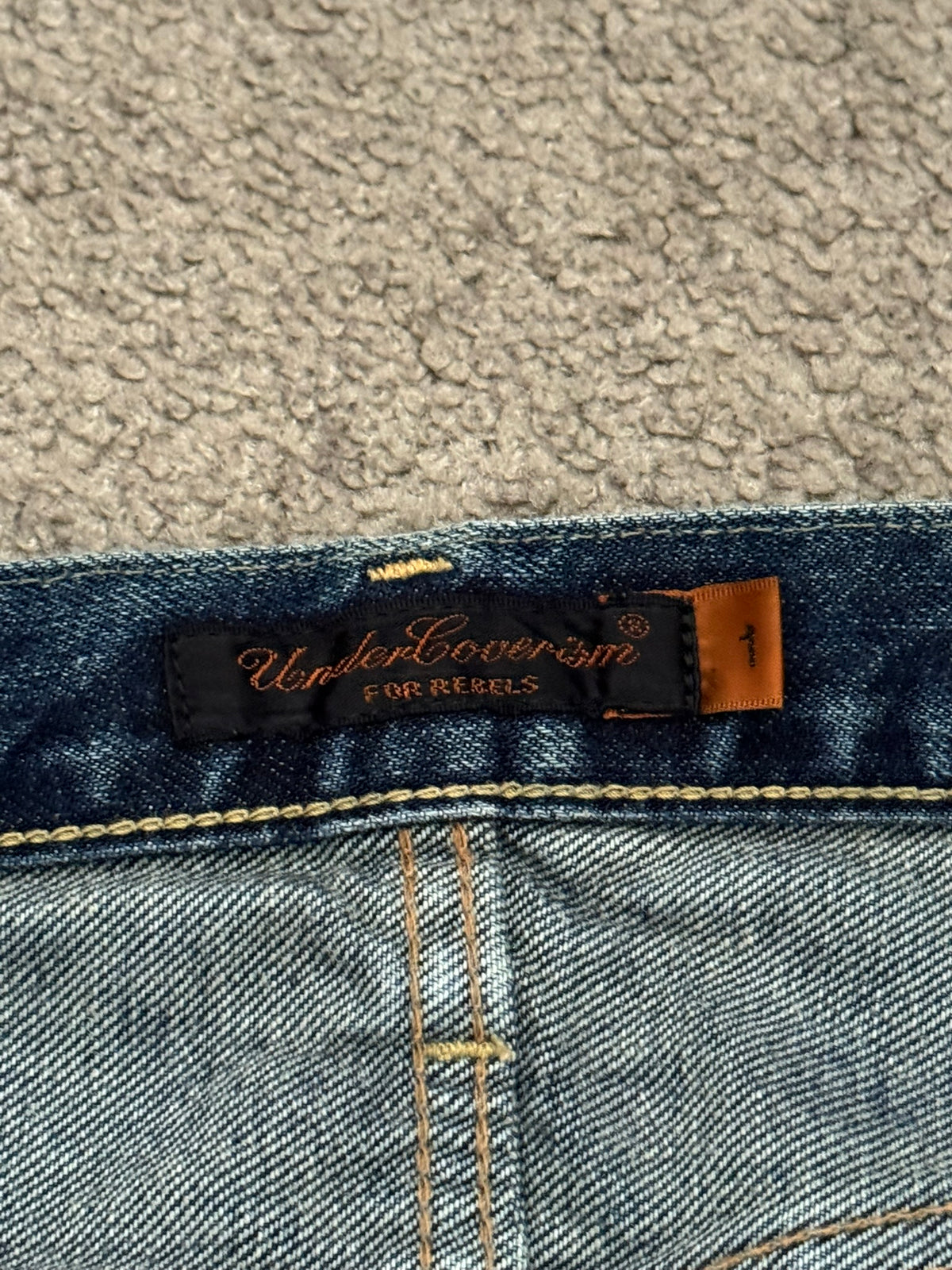 SS05 Undercover "But Beautiful" 60 Distressed Patch Denim Jeans