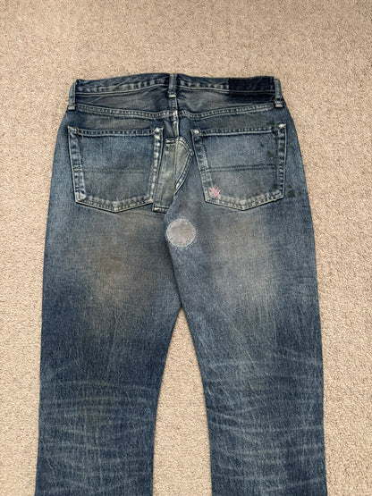 SS05 Undercover "But Beautiful" 60 Distressed Patch Denim Jeans