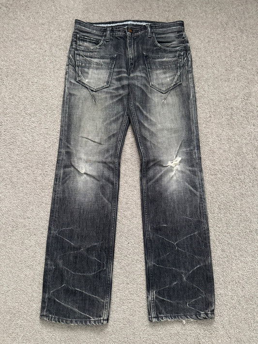 AW07 Number (N)ine Front Pocket Crying Heart Pain Denim Jeans